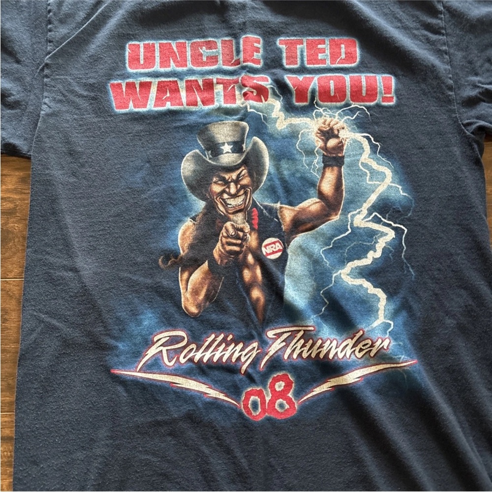 2008 Ted Nugent ‘Rolling Thunder’ Tour T-Shirt - Picture 2 of 7